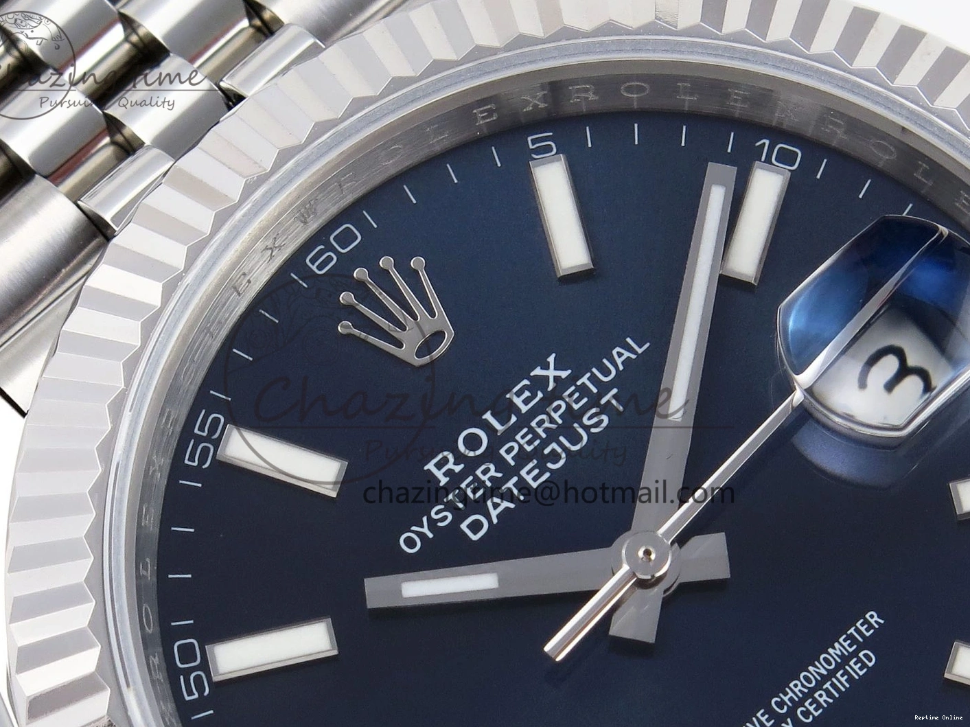 0121 DateJust 41mm 126334 904 SS ARF 1:1 Best Edition Blue Dial Sticks Markers on Jubilee Bracelet SH Unique 1864
